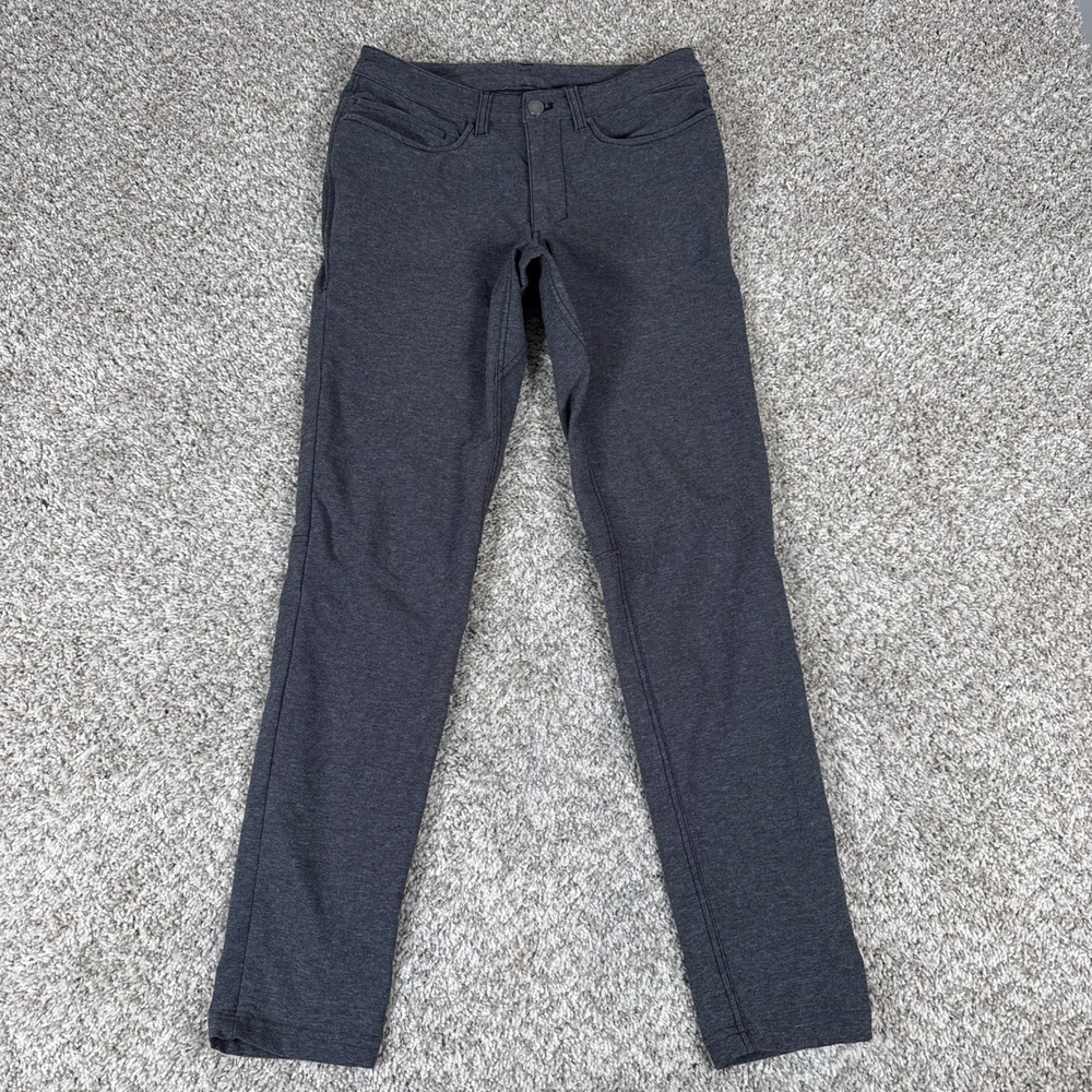 Lululemon Pants Mens 28 Charcoal Grey Heather ABC Skinny Tech Canvas Commuter